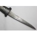 Tiger Dagger Knife Silver Work Blunt Damascus Steel Blade Handmade Handle B37